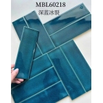 Gạch thẻ 6x20 màu xanh lam đậm 60218 ốp lát vân rạn nứt 