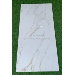 Gạch ốp lát khổ lớn 80x160 đá bóng kiếng màu trắng vân cam sang trọng