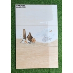 Gạch ốp tường 30x60 màu trắng kem vân đá hoa tiết bình hoa cao cấp