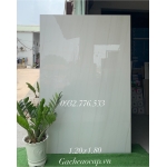 Gạch khổ lớn 120x180 siêu bóng màu trắng vân mây nhẹ