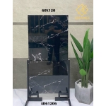 Gạch 60x120 ốp nền nhà màu đen vân trắng sang chảnh nhập khẩu Ấn Độ