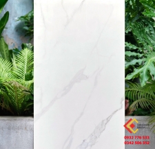 Gạch Bóng Kiếng 60x120 đá marble trắng vân xám cao cấp