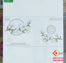 Gạch 30x60 ốp tường trang trí in tranh hoa có len