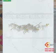 Gạch ốp tường 30x60 in hoa lan hồ điệp trắng