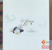 Gạch ốp tường 30x60 có hình hoa lan hồ điệp trắng