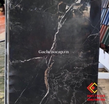 Gạch nhập khẩu 60x120 bóng kiếng đá marble đen có vân