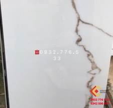 Gạch bóng kiếng nhập khẩu cao cấp 60x120 đá marble trắng vân nâu