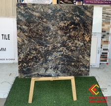 Gạch bóng kiếng nhập khẩu 80x80 đá đen cam