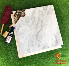 Gạch bóng kiếng trắng xám vân đá tự nhiên 80x80