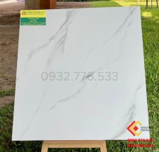 Gạch bóng kiếng khổ lớn 1000x1000 màu trắng vân khói nhẹ tại Trà Vinh