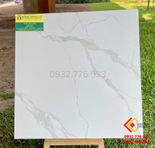 Gạch lát nền bóng kiếng 100x100 màu trắng vân mây tại Tiền Giang