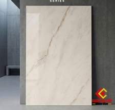 GẠCH 120X180 LORIS WHITE TRẮNG KEM VÂN VÀNG NÂU BÓNG KIẾNG ẤN ĐỘ