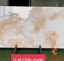 Gạch ốp lát Trung Quốc đá bóng kiếng vân cam 60x120 khổ lớn