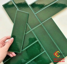 Gạch giá rẻ 6x20 ốp lát không gian nhà màu xanh lá đậm 60206-C