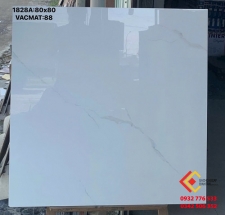 Gạch 80x80 lát nền đá bóng kiếng màu trắng giá tốt 2025