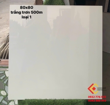 Gạch ốp lát tại Tiền Giang 80x80 màu trắng trơn hàng loại 1A