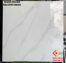 Gạch ốp lát nền nhà màu trắng khói 80x80 hàng VN 