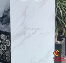 Gạch nhập khẩu Ấn Độ 80x160 trắng vân khói ốp lát mọi không gian 