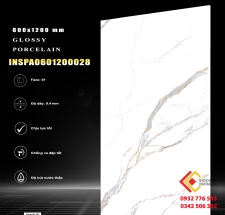 Gạch 60x120 bóng kiếng Ấn Độ màu trắng vân khói giá tốt nhất tại khu vực miền Nam