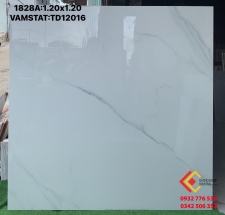 Gạch trang trí mọi không gian 120x120 màu trắng vân mây nhẹ mã TD12016