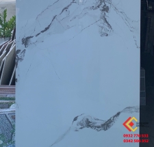 Gạch 60x120 màu trắng vân xám Antique Statuario khổ lớn nhập khẩu tại Ấn 