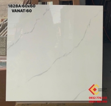Gạch lát nền 60x60 màu trắng vân mây bóng kiếng