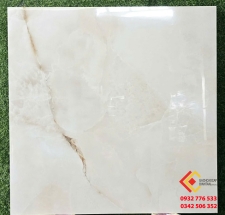 Gạch lát nền Ấn Độ 80x80 đá bóng kiếng màu kem nhạt