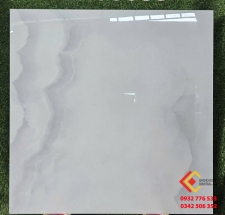 Gạch lát nền Ấn Độ 80x80 đá bóng kiếng màu trắng sữa vân sóng biển cao cấp