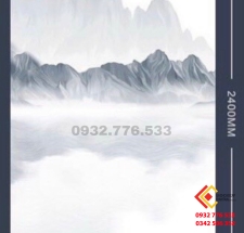 Gạch 120x240 màu trắng họa tiết hoa văn hình núi