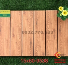 Gạch 15x60 giả gỗ màu nâu nhạt 9538