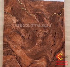 Gạch 40x80 ốp tường trang trí bóng kiếng khắc kim tuyến màu nâu 