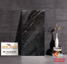 Gạch 60x120 màu đen vân trắng lát nền nhà hàng