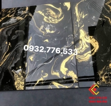 Gạch 60x120 màu đen vân vàng khắc kim