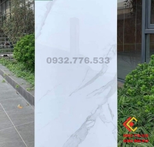 Gạch 60x120 màu trắng ốp nền nhà villa mã 1201