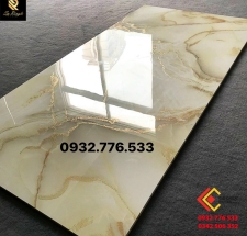 Gạch 60x120 vân vàng khắc kim bóng kiếng cao cấp