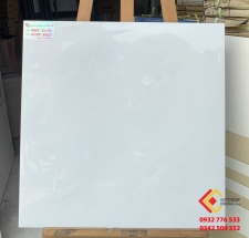 Gạch 60x60 đá bóng kiếng màu trắng ốp lát mặt tiền