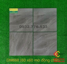 Gạch 60x60 đá mờ đồng chất màu xám DM688