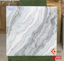 Gạch 60x60 màu xanh trắng vân như sóng biển