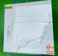Gạch ốp lát 80x80 trắng vân mây giá rẻ ánh kim