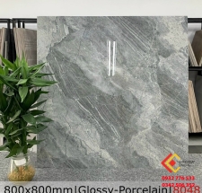 Gạch 80x80 đá bóng màu xám cao cấp mã 8084 