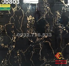 Gạch 80x80 màu đen vân chớp cam mã JD803