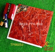 Gạch 80x80 màu đỏ bóng kiếng sọc trắng TP96053