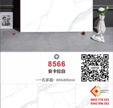 Gạch 80x80 màu trắng nhập khẩu Trung Quốc mã 8566
