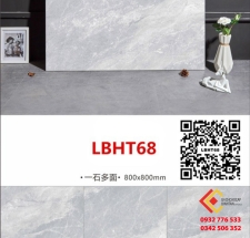 Gạch 80x80 màu xám đá bóng kiếng sang chảnh mã LBHT68