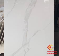 Gạch ốp lát 60x120 màu mới nhất màu trắng vân mây nhẹ tại Đồng Tháp